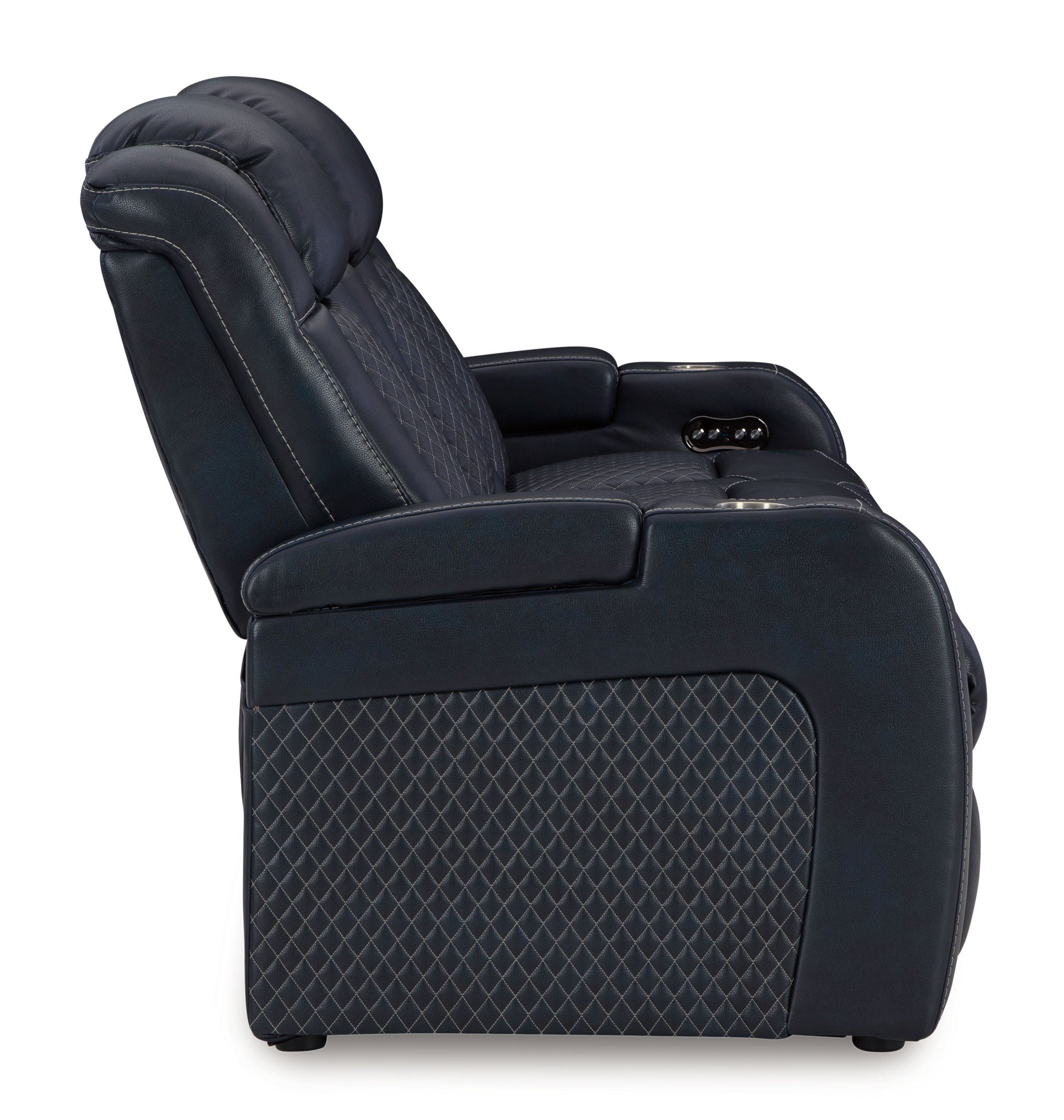 Fyne - dyme - Power Reclining Sofa With Adj Headrest - Hornell Furniture Outlet