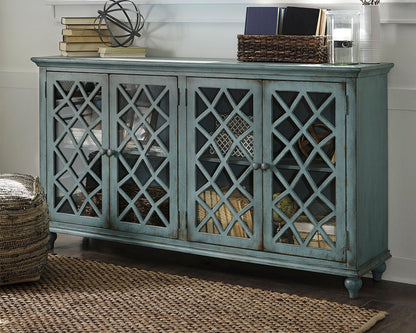 Mirimyn - Antique Teal - Accent Cabinet - Vintage Finish - Hornell Furniture Outlet