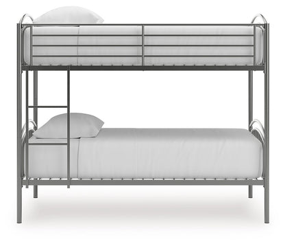 Lanceburg - Twin/Twin Bunk Bed With Ladder - Gray - Hornell Furniture Outlet