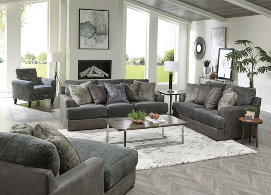 Boulevard - Chaise - Graphite - Hornell Furniture Outlet