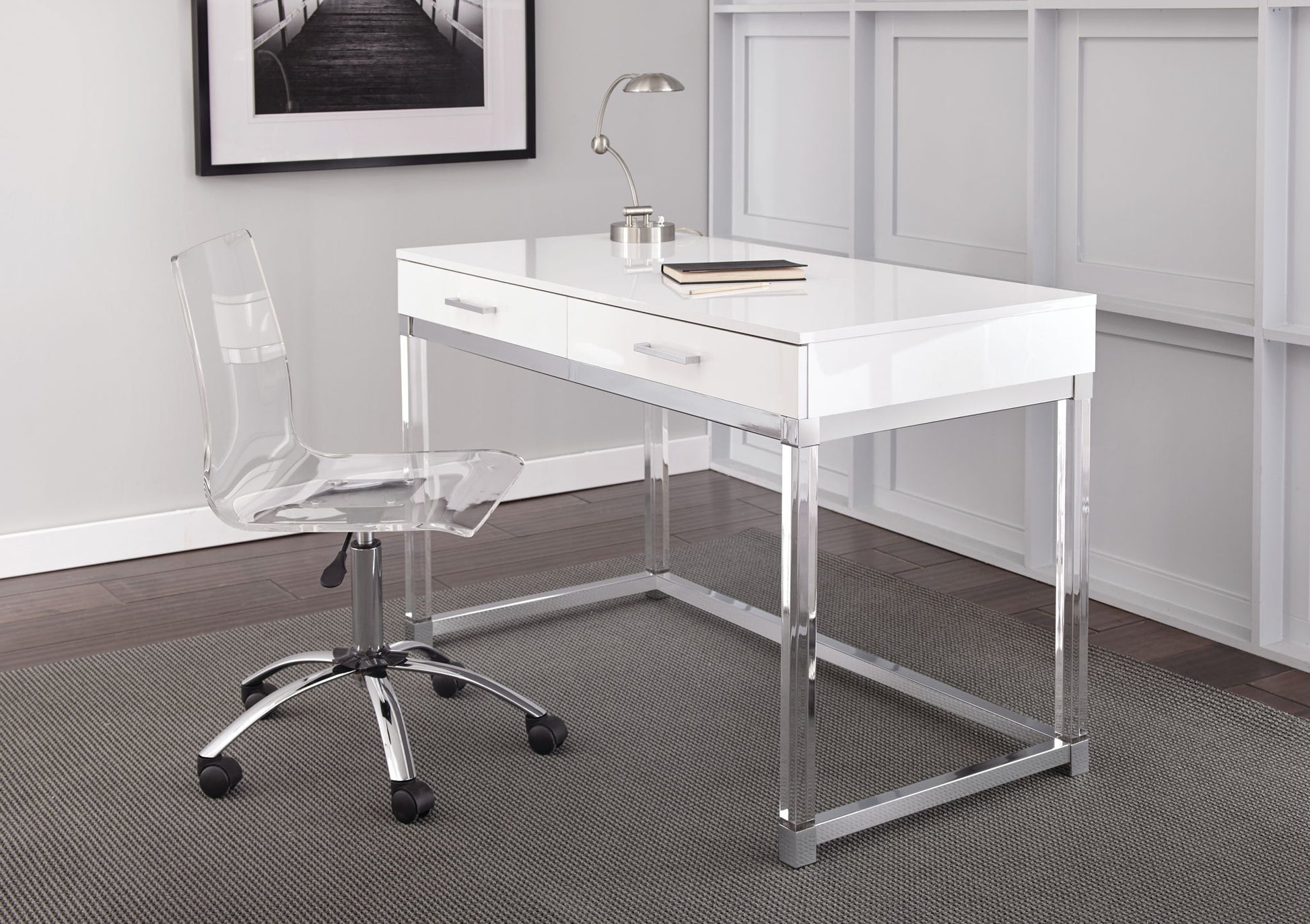 Everett - Desk - White - Hornell Furniture Outlet