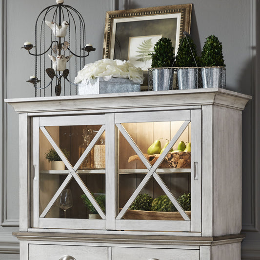 Ocean Isle - Hutch - Antique White - Hornell Furniture Outlet