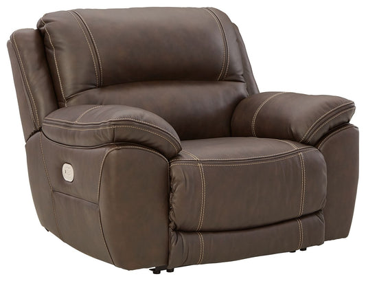 Dunleith - Chocolate - Zero Wall Recliner w/PWR HDRST - Hornell Furniture Outlet