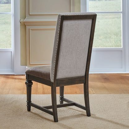 Paradise Valley - Upholstered Side Chair (RTA) - Dark Brown - Hornell Furniture Outlet
