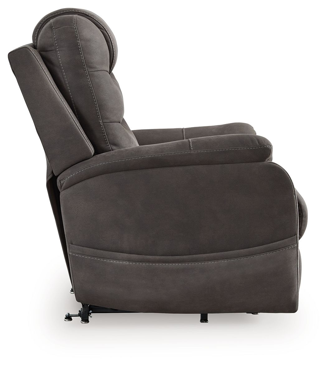 Snowfield - Gunmetal - Power Lift Recliner - Hornell Furniture Outlet