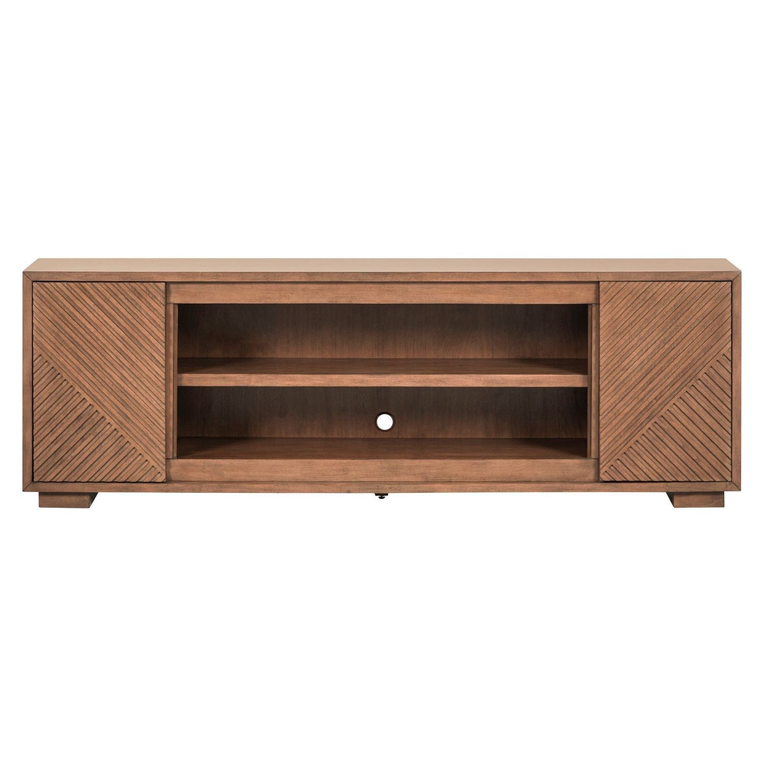 Fireplace TV Consoles - 84'' Fireplace TV Console Multiplees - Light Brown - Hornell Furniture Outlet