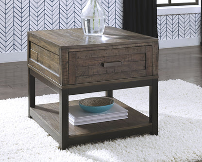 Johurst - Grayish Brown - Rectangular End Table - Hornell Furniture Outlet
