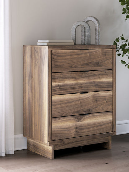 Chirason - Brown - Four Drawer Chest - Hornell Furniture Outlet