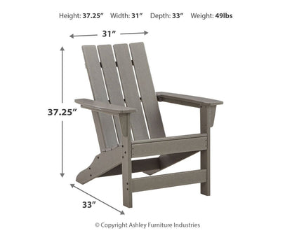 Visola - Gray - Adirondack Chair - Hornell Furniture Outlet