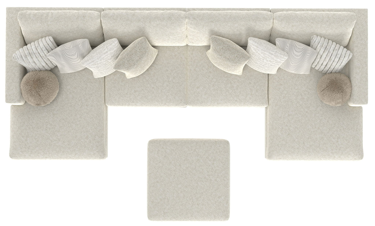 Ritzy - Modular Sofa And Included Cocktail Ottoman - Hornell Furniture Outlet
