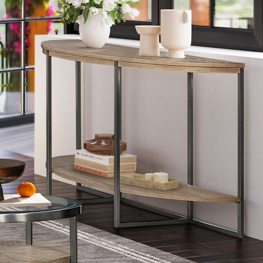 Paran Place - Demilune Sofa Table - Natural - Hornell Furniture Outlet