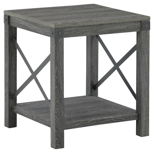 Freedan - Grayish Brown - Square End Table - Hornell Furniture Outlet