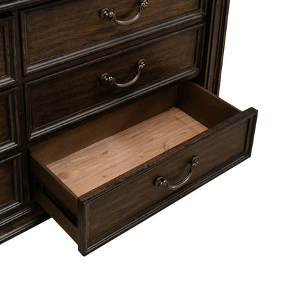 Provence Park - Dresser & Mirror - Brown - Hornell Furniture Outlet