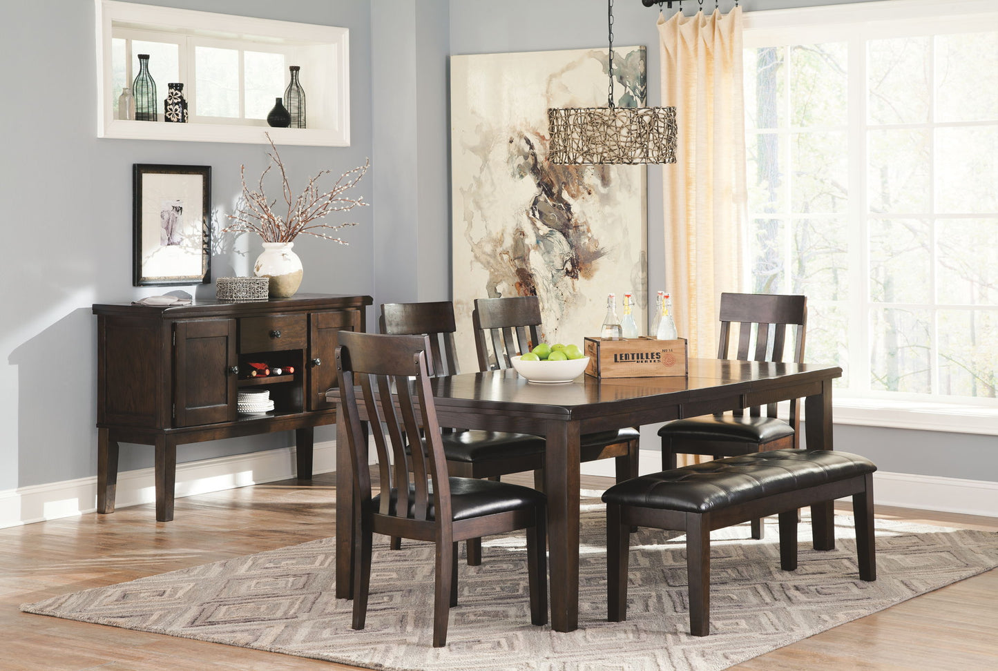 Haddigan - Dark Brown - Dining UPH Side Chair (Set of 2) - Hornell Furniture Outlet
