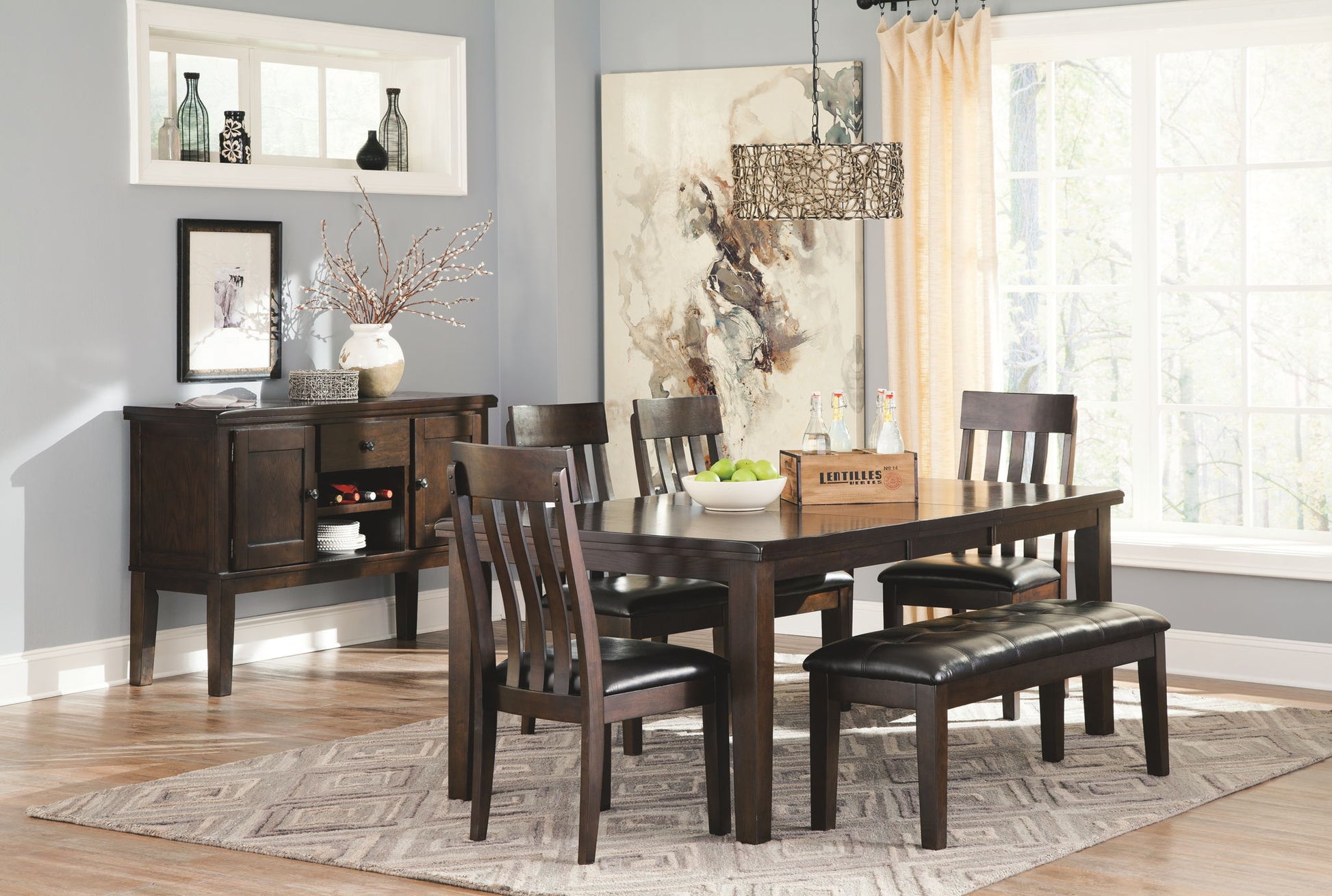 Haddigan - Dark Brown - Dining UPH Side Chair (Set of 2) - Hornell Furniture Outlet