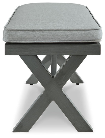 Elite Park - Gray - Bench With Cushion - Hornell Furniture Outlet