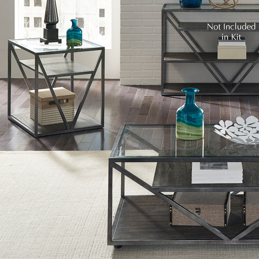 Arista - 3 Piece Table Set (1 Cocktail 2 End Tables) - Dark Gray - Hornell Furniture Outlet
