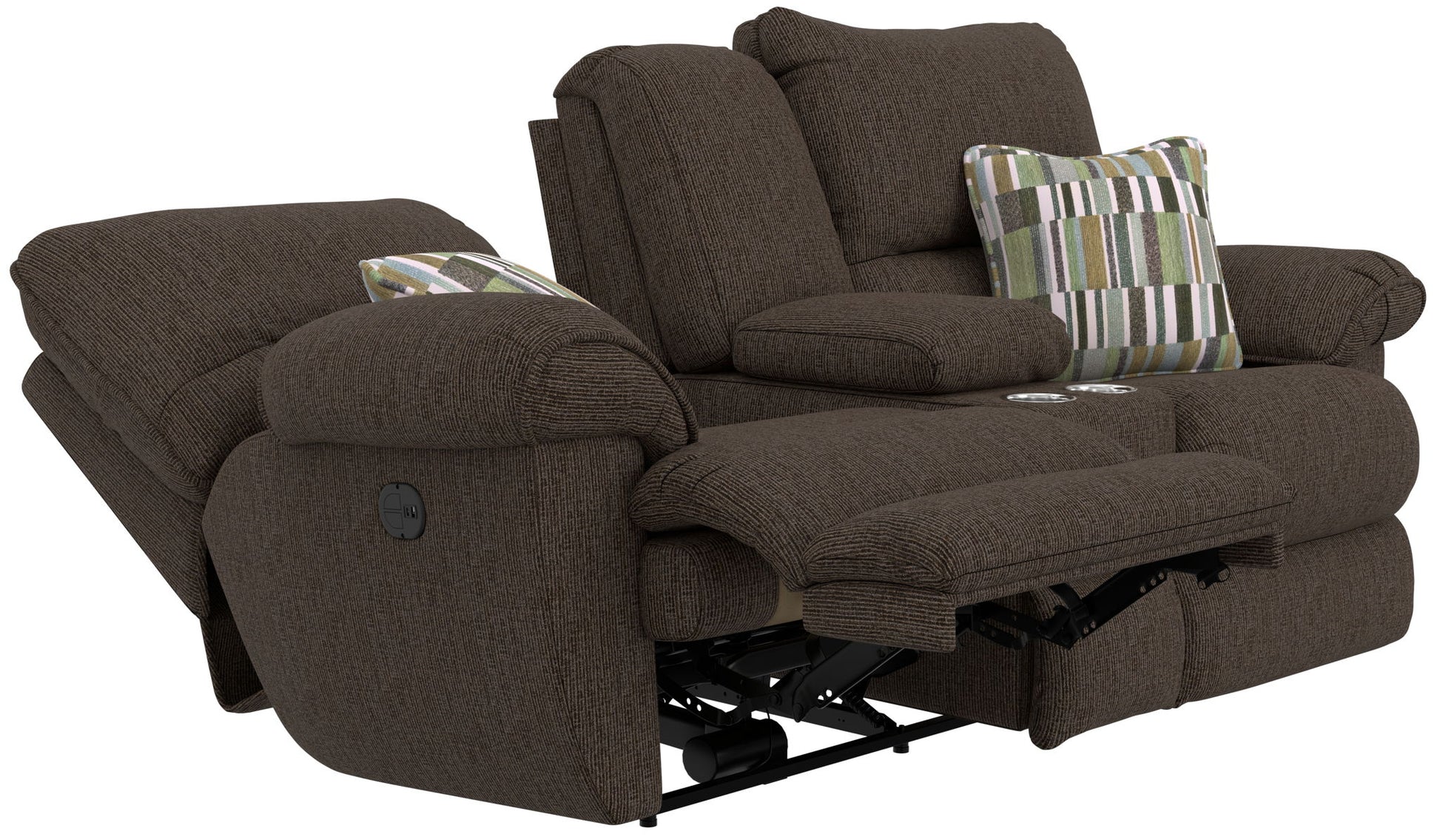 Lenny - Power Lay Flat Reclining Console Loveseat - Hornell Furniture Outlet