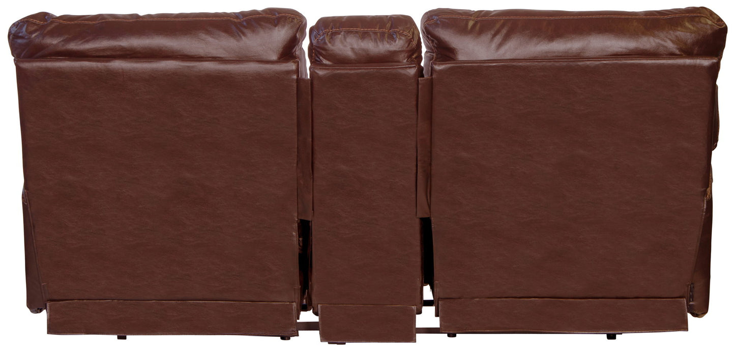 Wembley - Power Headrest With Lumbar Lay Flat Reclining Console Loveseat - Hornell Furniture Outlet