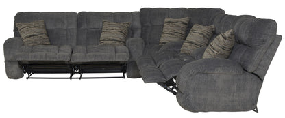 Ashland - Reclining Sectional With 4 Lay Flat Reclining Seats - Hornell Furniture Outlet