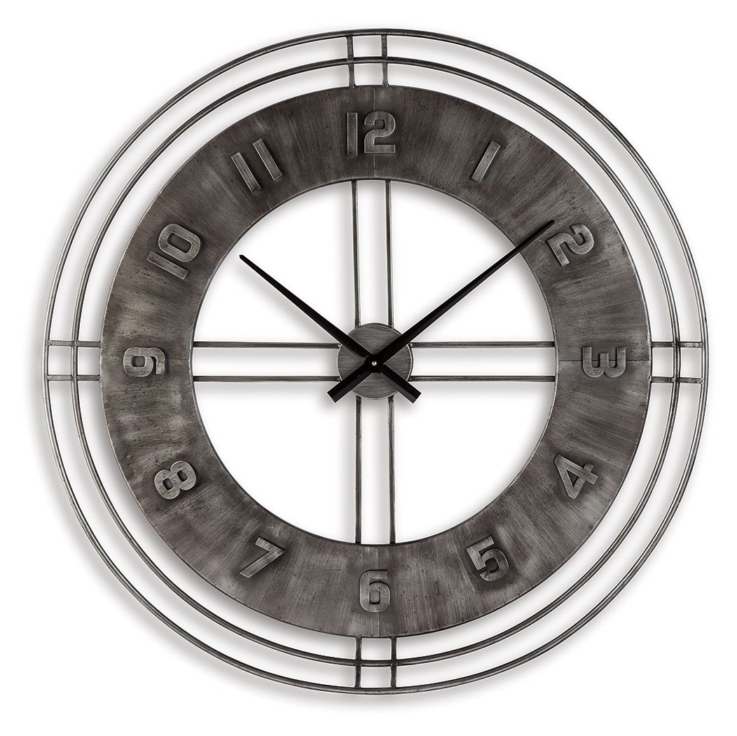 Ana Sofia - Wall Clock - Antique Gray - Hornell Furniture Outlet