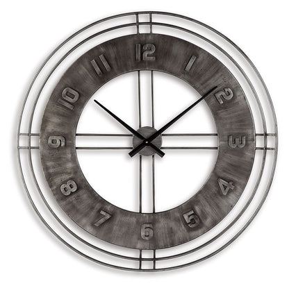 Ana Sofia - Wall Clock - Antique Gray - Hornell Furniture Outlet