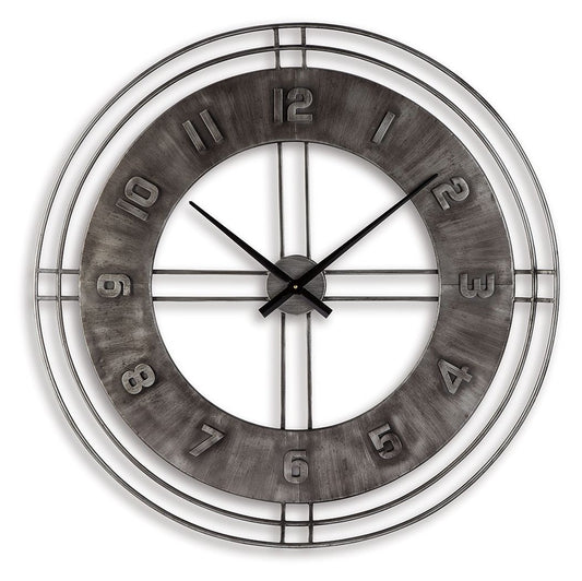 Ana Sofia - Wall Clock - Antique Gray - Hornell Furniture Outlet