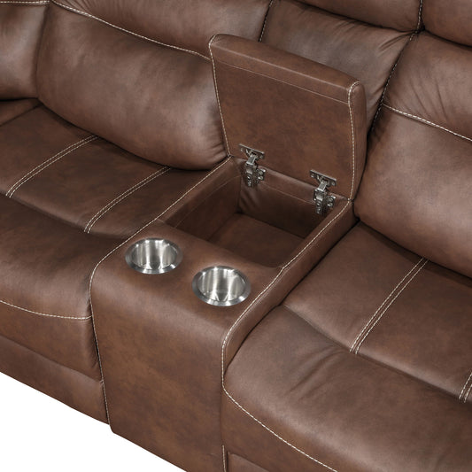 Rudger - 3 Piece Sectional (LAF, RAF, Wedge) - Brown - Hornell Furniture Outlet