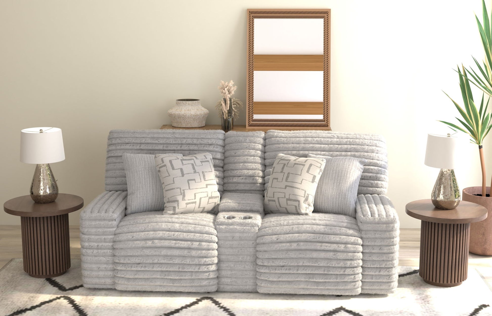 Lynx - Power Reclining Console Loveseat With Zero Gravity - Hornell Furniture Outlet