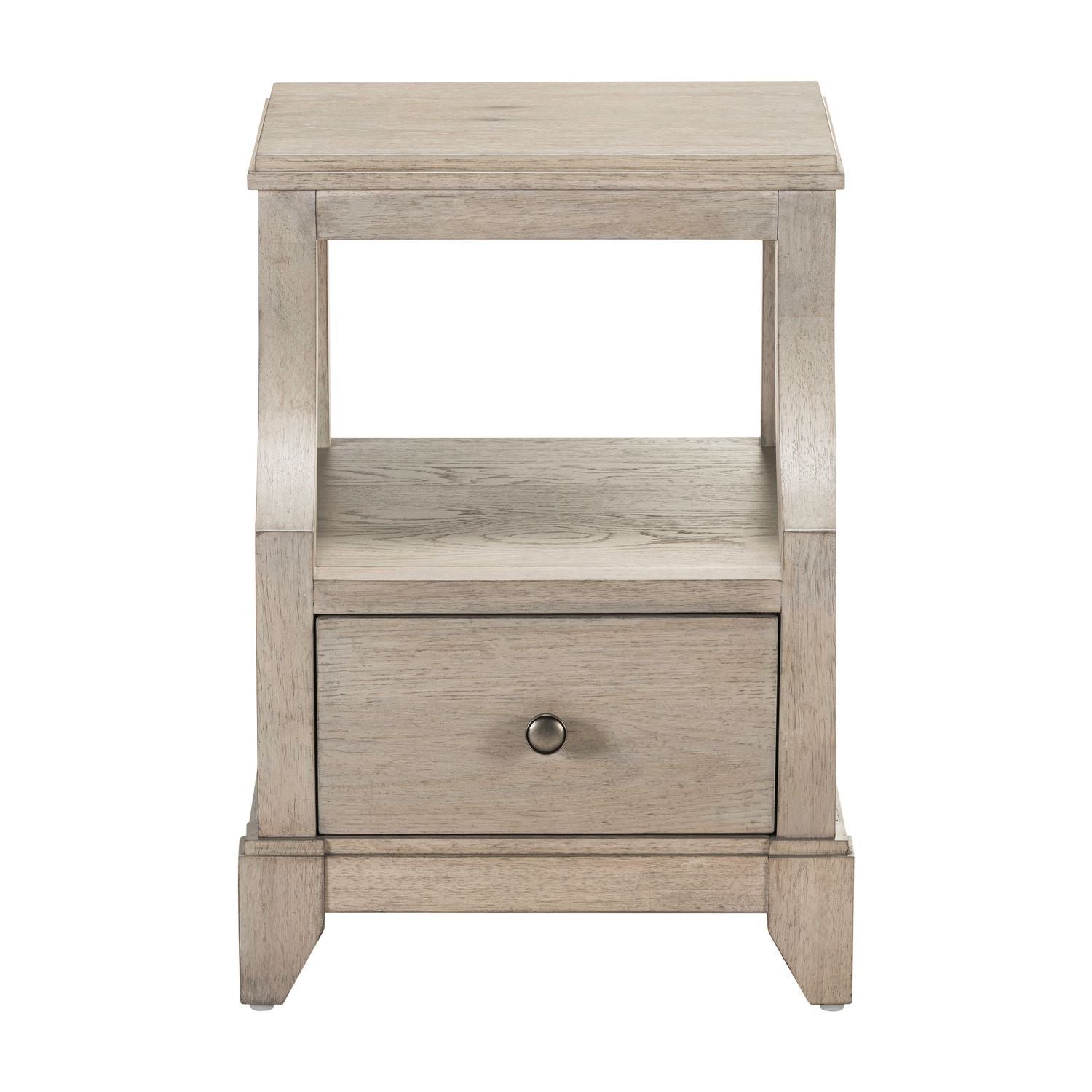 New Haven - Chairside Table - Sanctuary White - Hornell Furniture Outlet