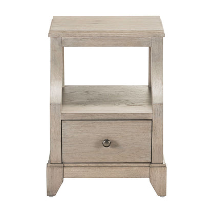 New Haven - Chairside Table - Sanctuary White - Hornell Furniture Outlet