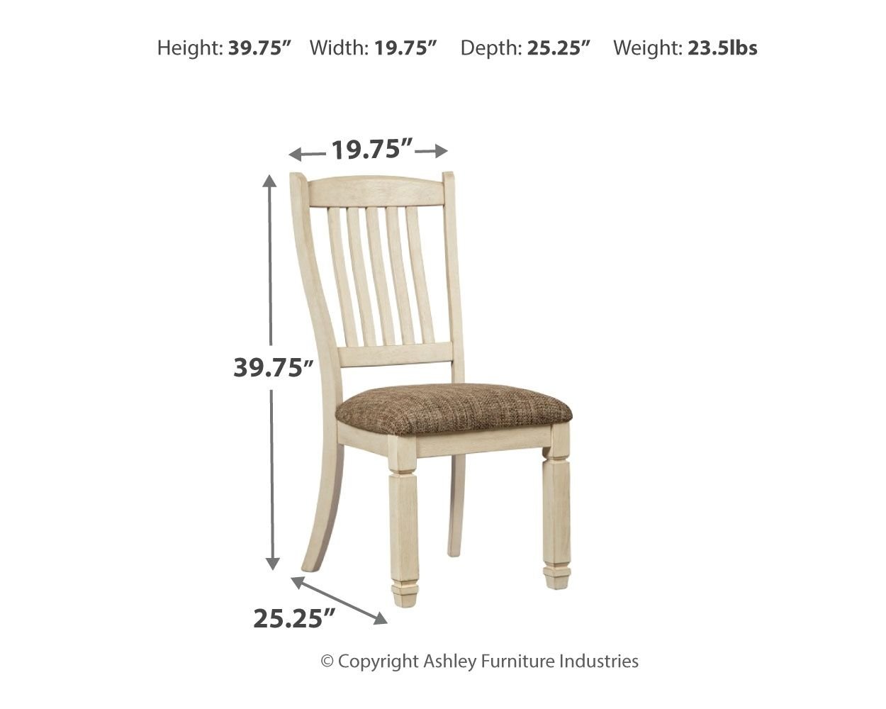 Bolanburg - Brown / Beige - Dining UPH Side Chair (Set of 2) - Rake Back - Hornell Furniture Outlet