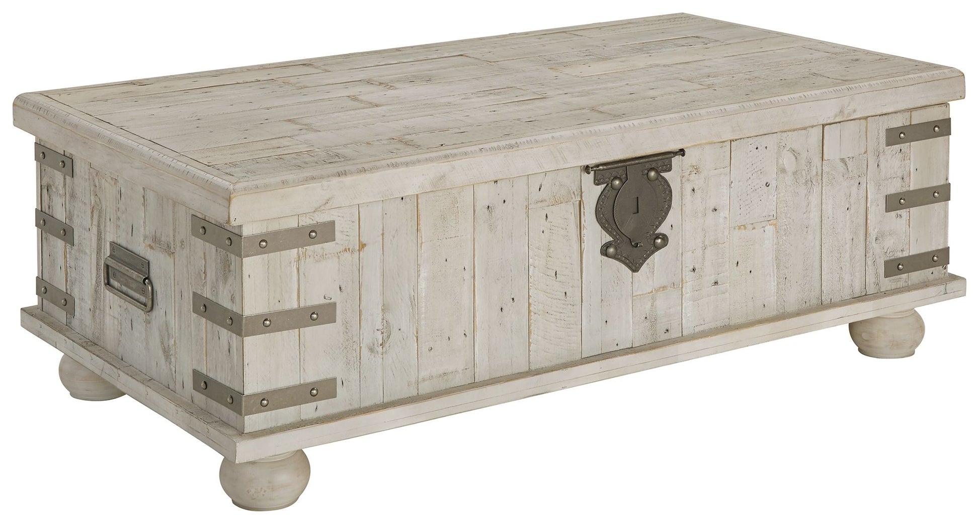 Carynhurst - White Wash Gray - Lift Top Cocktail Table - Hornell Furniture Outlet