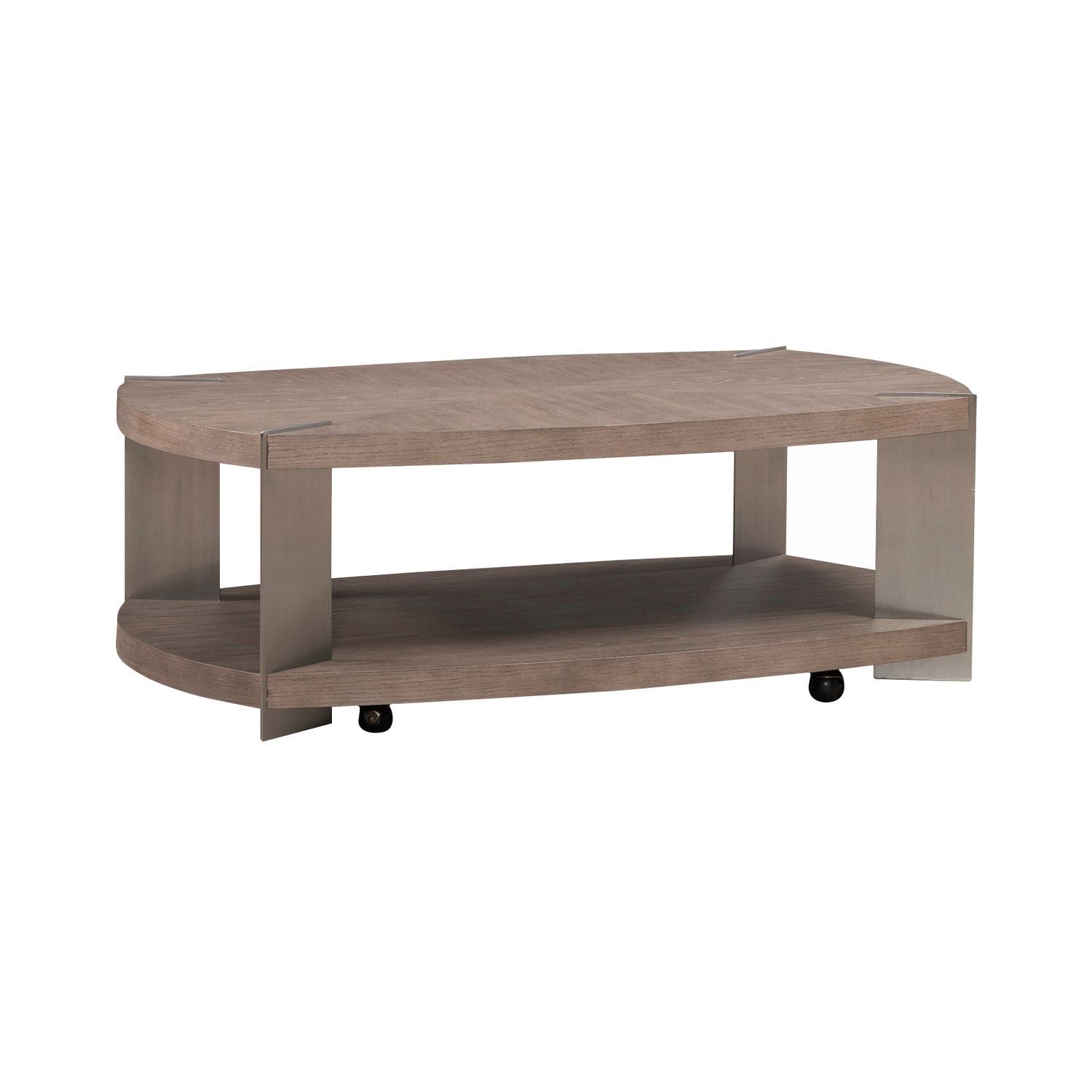 Harlow - Oval Cocktail Table - Light Brown - Hornell Furniture Outlet