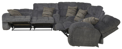 Ashland - Reclining Sectional With 4 Lay Flat Reclining Seats - Hornell Furniture Outlet