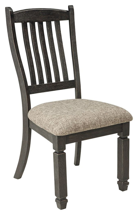 Tyler Creek - Black / Grayish Brown - Dining UPH Side Chair (Set of 2) - Slatback - Hornell Furniture Outlet