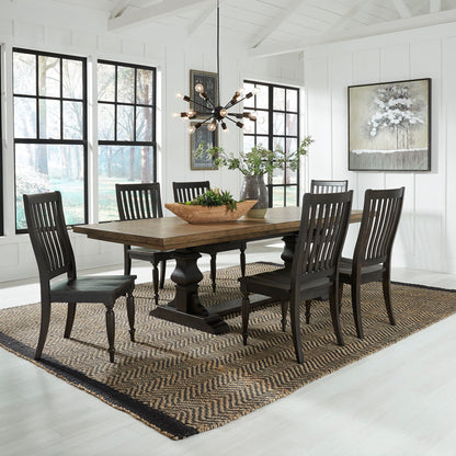 Harvest Home - Trestle Table Set - Hornell Furniture Outlet