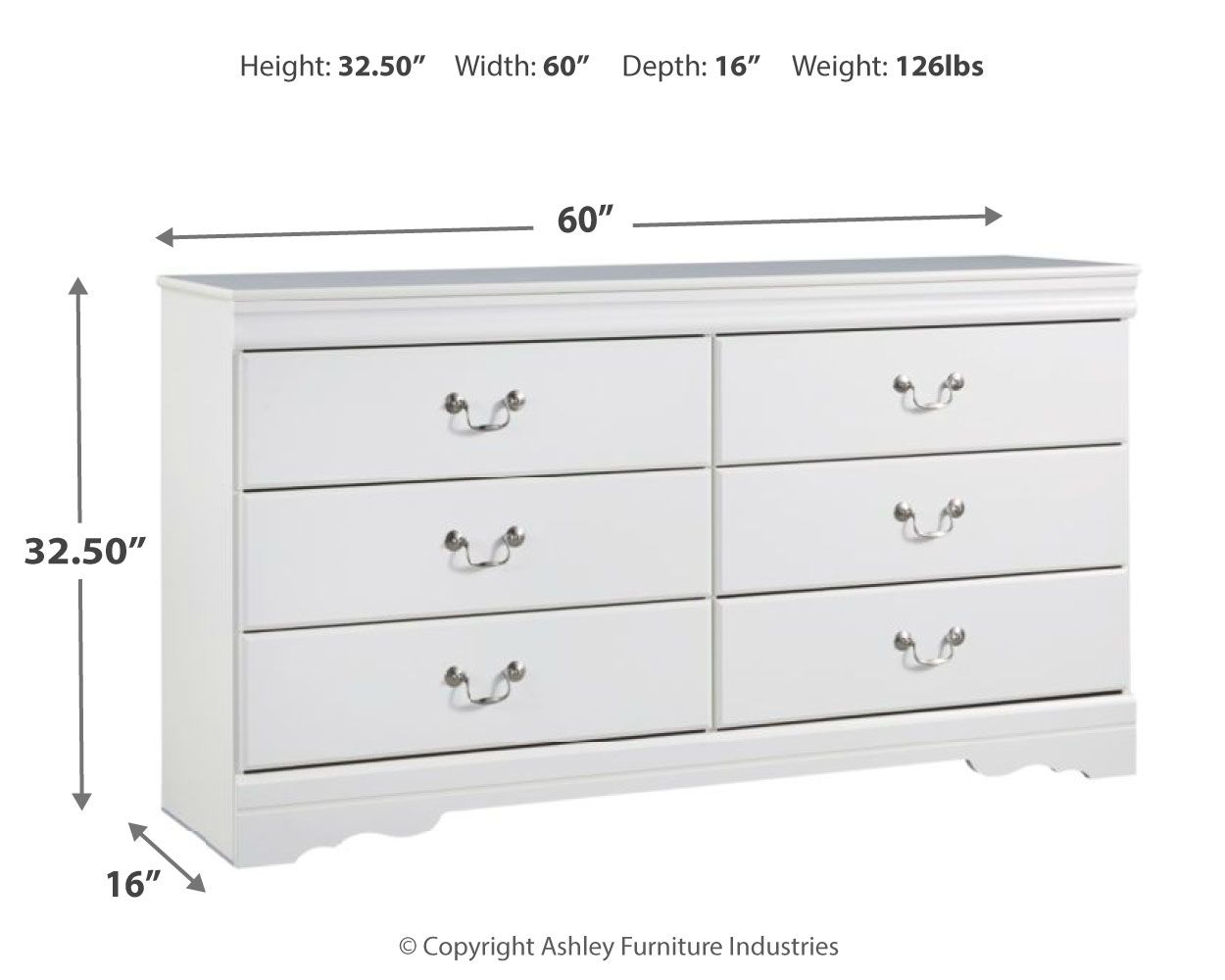 Anarasia - Dresser, Mirror - Hornell Furniture Outlet