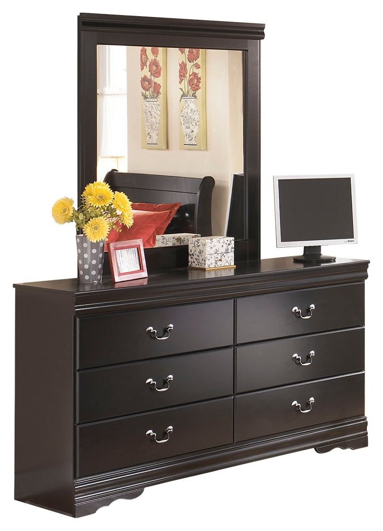Huey Vineyard - Black - Dresser, Mirror - Hornell Furniture Outlet