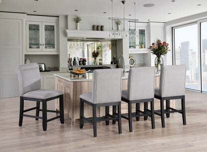 Yves - Counter Chair (Set of 2) - Gray - Hornell Furniture Outlet