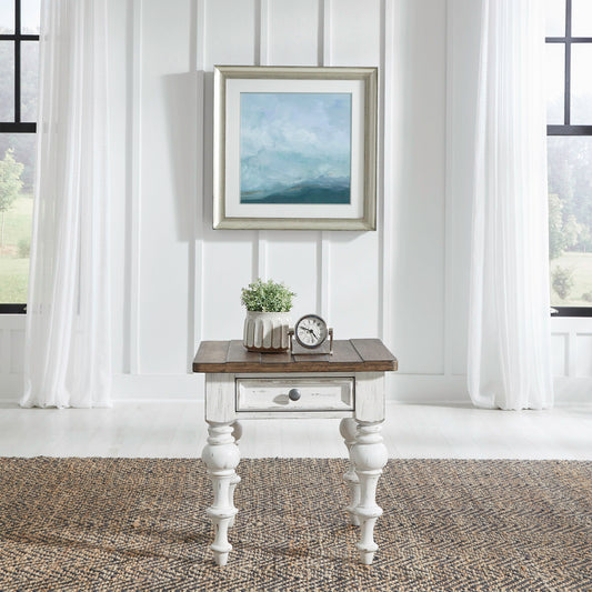 River Place - End Table - White - Hornell Furniture Outlet
