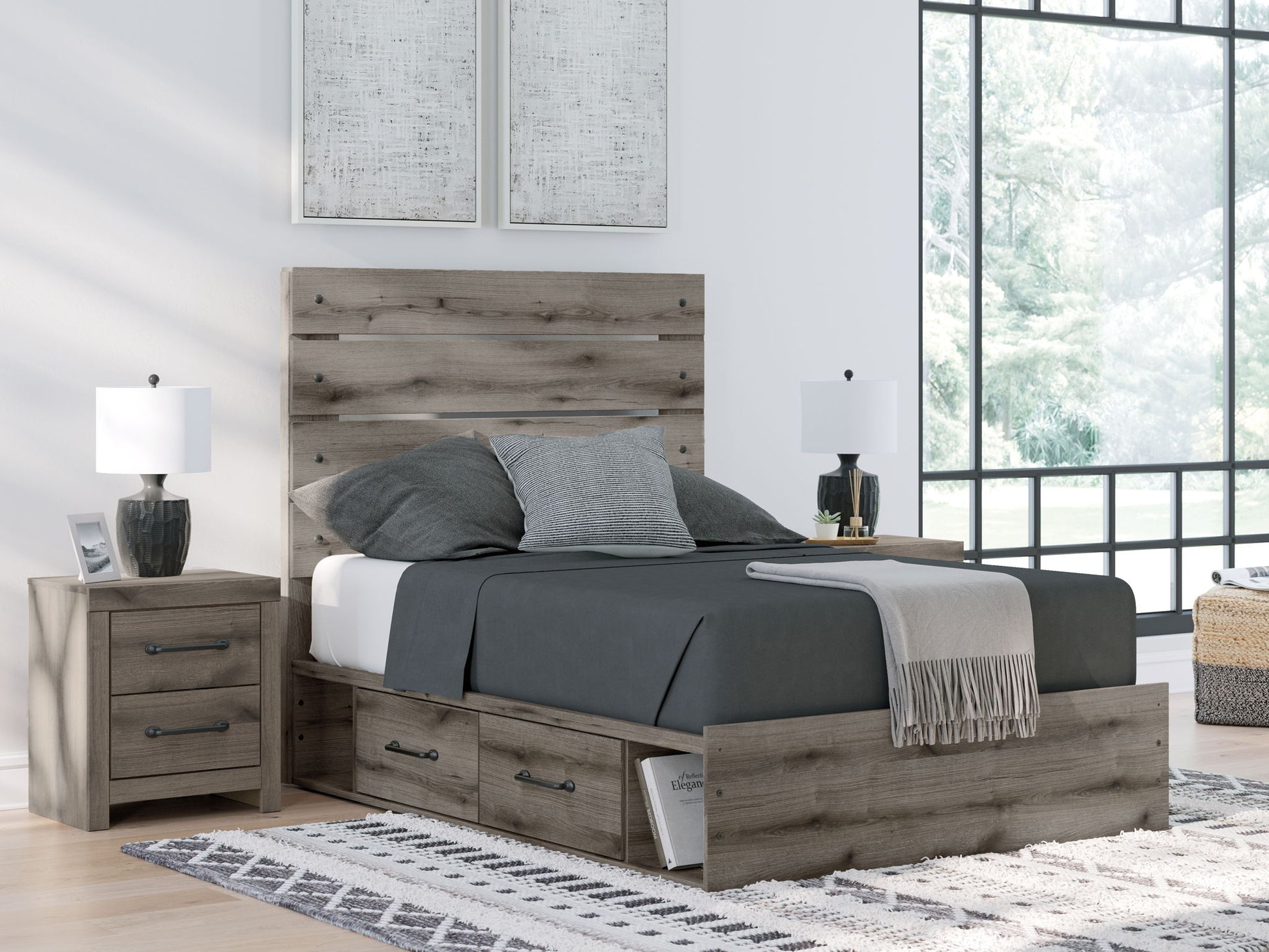 Graystorm - Panel Storage Bed - Hornell Furniture Outlet
