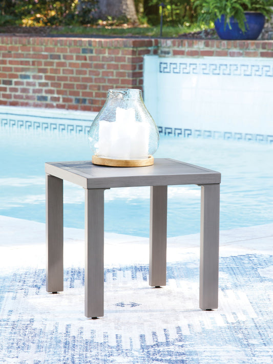 Half Moon Beach - Square End Table - Gray - Hornell Furniture Outlet