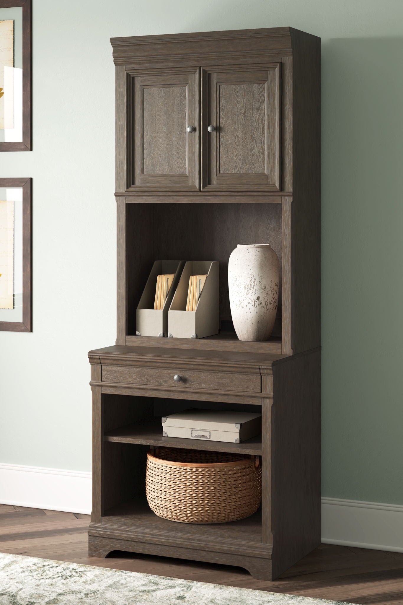 Janismore - Weathered Gray - Bookcase - Hornell Furniture Outlet