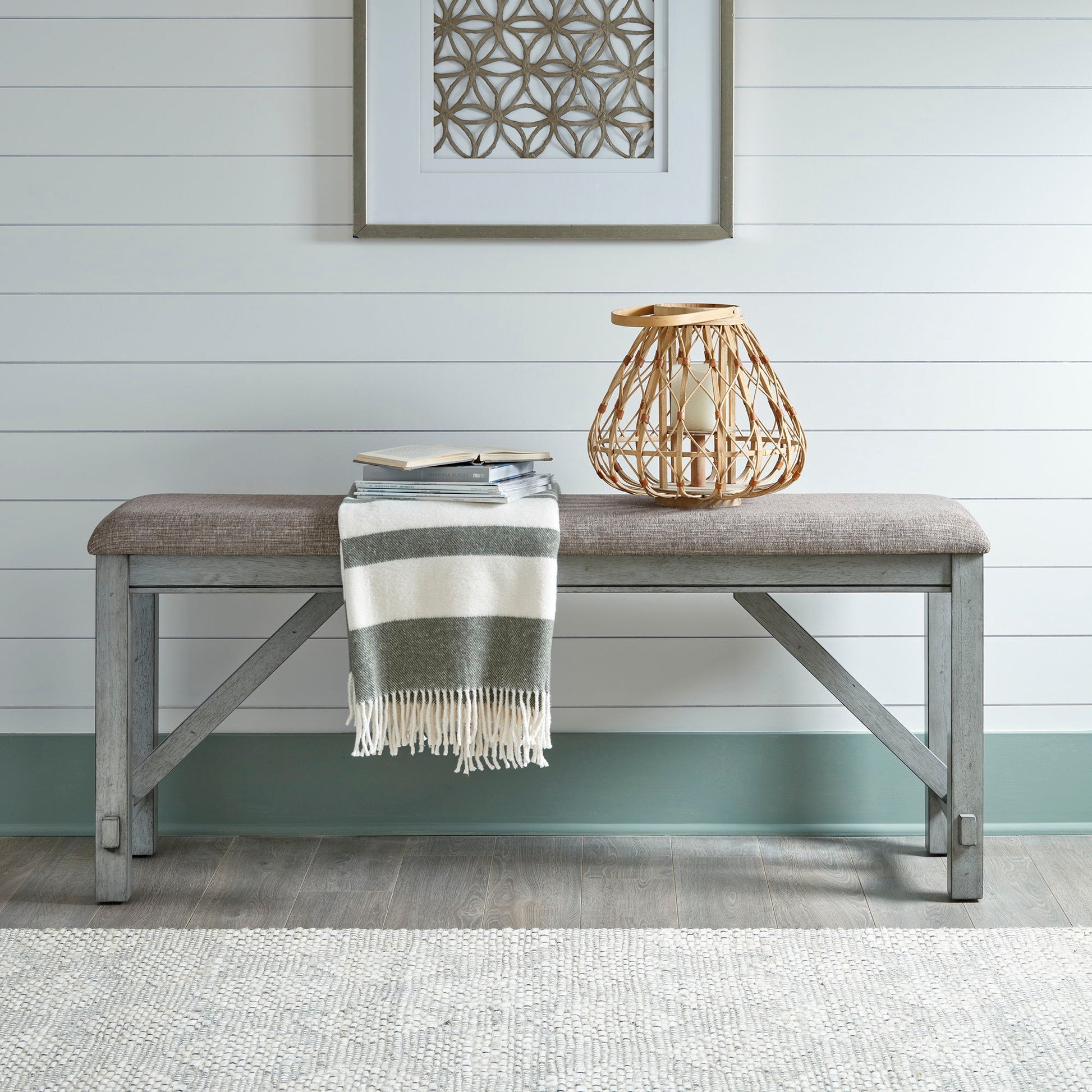 Newport - Counter Height Dining Bench - Gray - Hornell Furniture Outlet