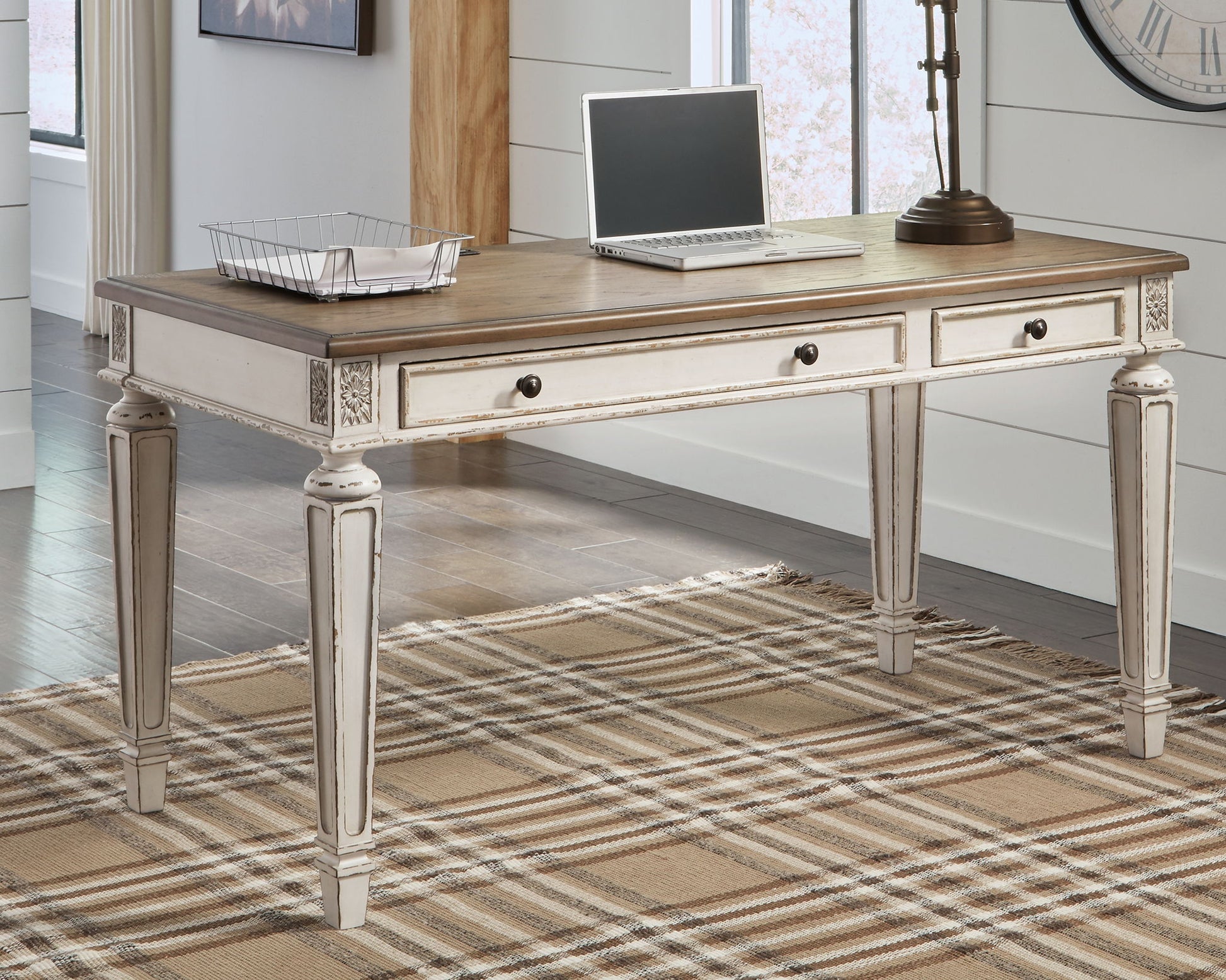 Realyn - Light Brown - Home Office Desk - Hornell Furniture Outlet
