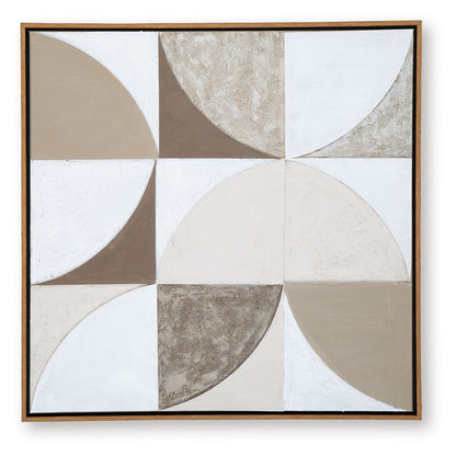 Harelman - Tan / Taupe / White - Wall Art - Hornell Furniture Outlet