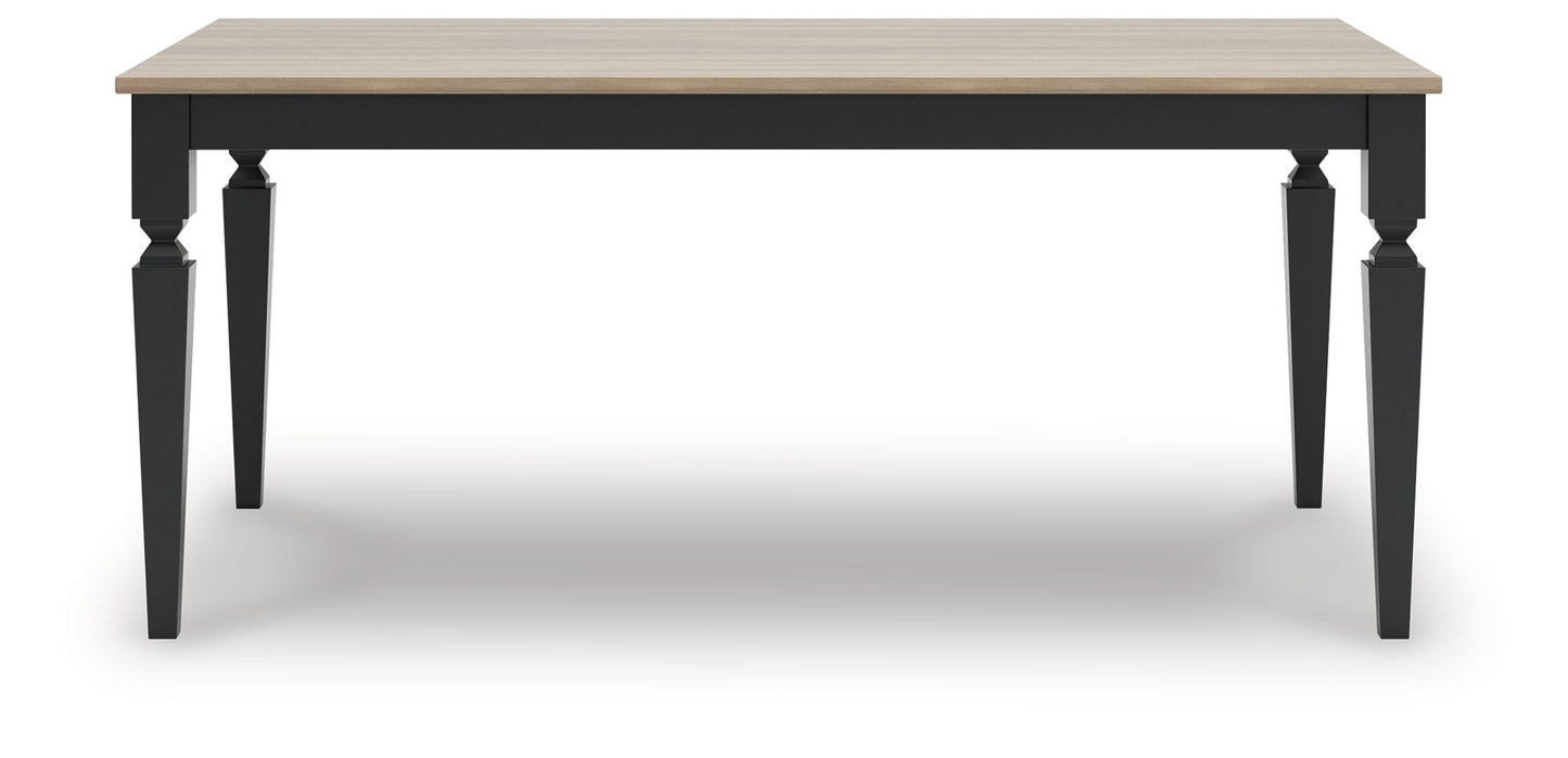 Brenkerton - Grayish Brown / Black - Rectangular Dining Room Table - Hornell Furniture Outlet