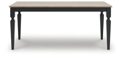 Brenkerton - Grayish Brown / Black - Rectangular Dining Room Table - Hornell Furniture Outlet