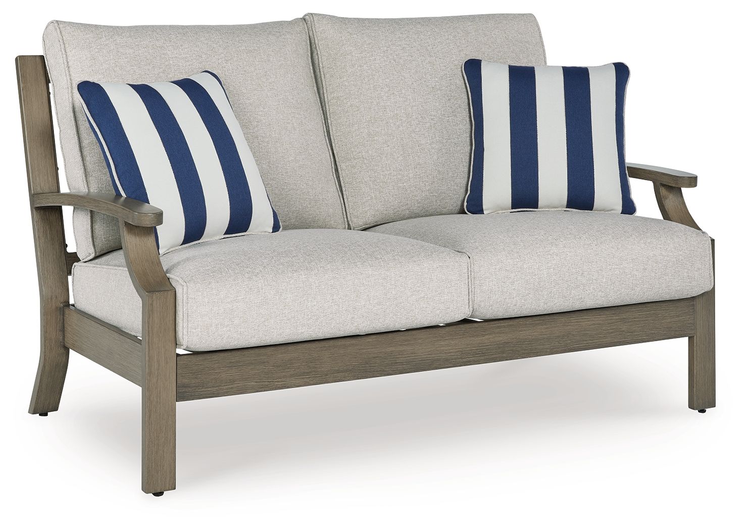 Rainier Ranch - Brown / Beige - Loveseat With Cushion - Hornell Furniture Outlet